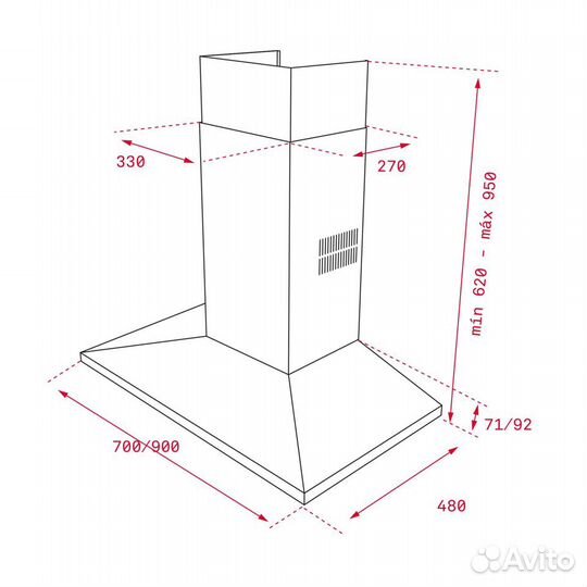 Вытяжка Teka DSS 985 Inox