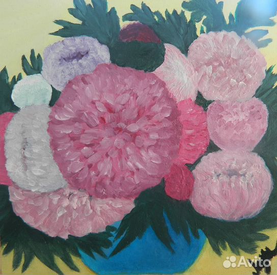 Картина маслом на холсте цветы