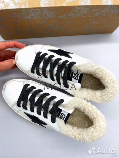 Кеды Golden Goose Superstar с мехом