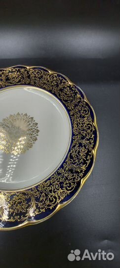 Антикварное блюдо grindley england кобальт