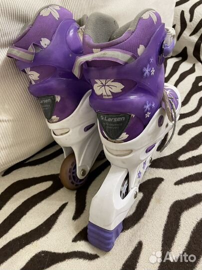 Роликовые коньки larsen для девочки женские 34-37