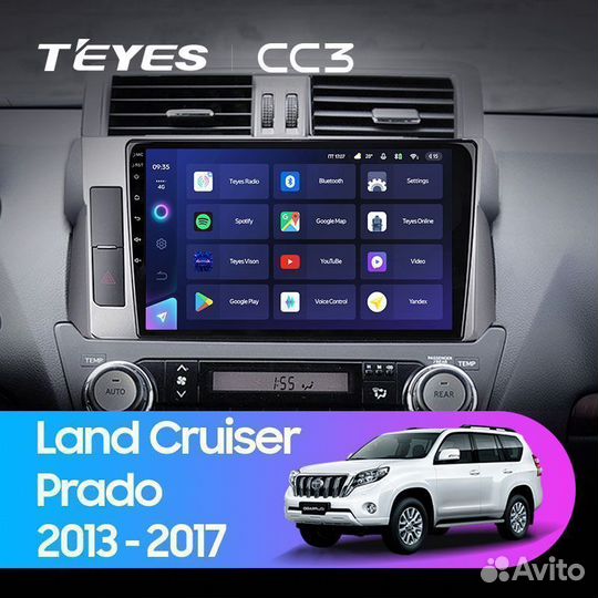 Магнитола Teyes CC3 Toyota Land Cruiser Prado 150