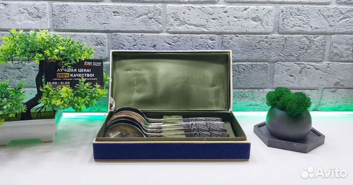 П.9709 Ложки в футляре 6шт Нержавейка