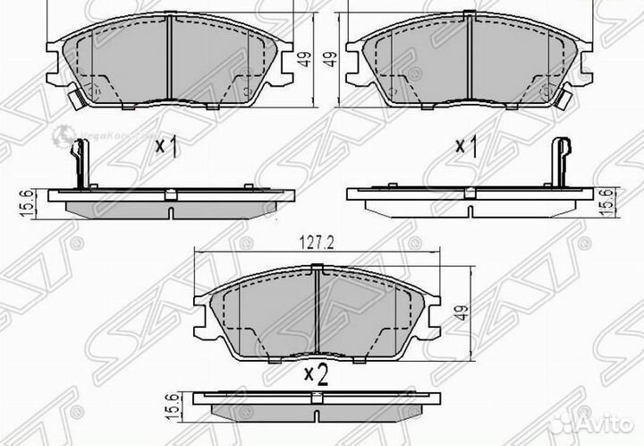 Колодки передние Hyundai Getz Accent ST581011CA00