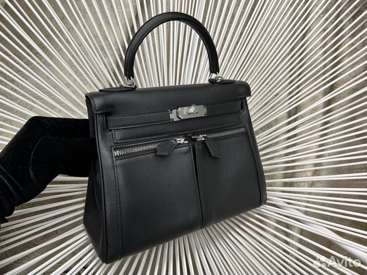 Сумка Hermes Kelly 28 Lakis Black