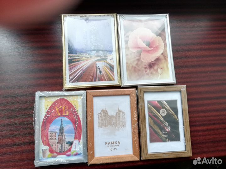 Фоторамки новые 5 штук. Со стеклом