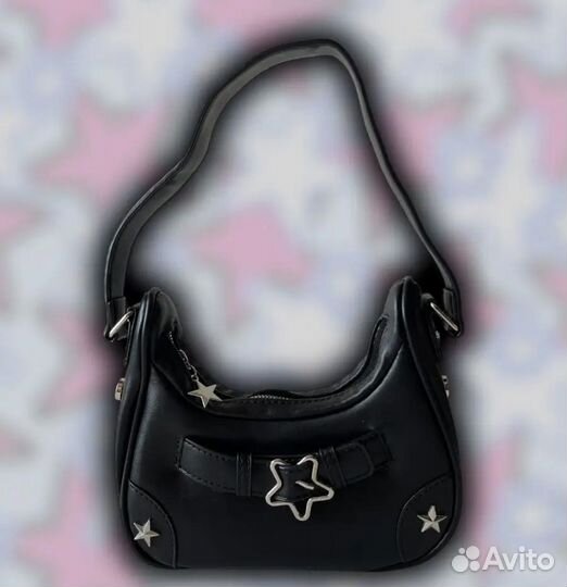 Сумка со звёздочками дрейн готика y2k