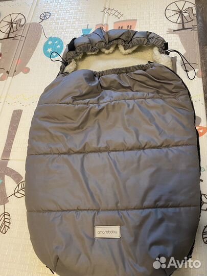 Зимний меховой конверт мешок для малыша