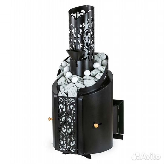 Чугунная печь для бани Тигра / Арабская Ночь Нуар