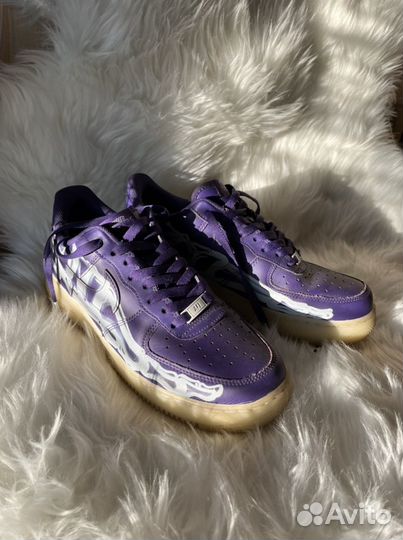 Кроссовки Nike air force 1 purple skeleton