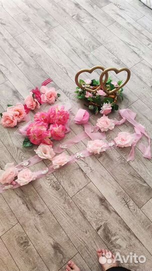 Свадебное украшение для машины