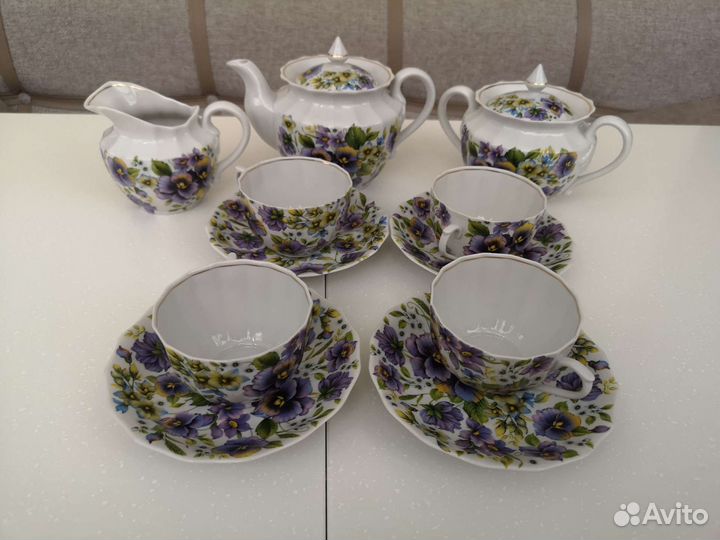 Набор чайный фарфоровый Промыслы вербилок 4 персон
