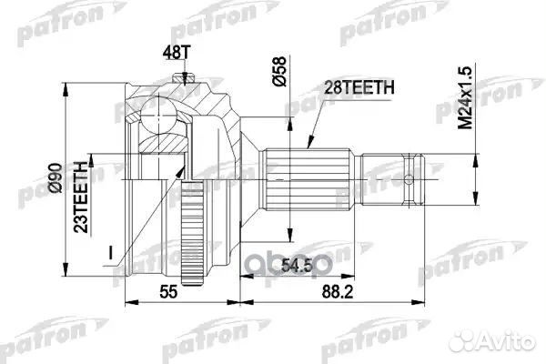 Patron ШРУС наружн к-кт citroen: XM 89 - 94, XM