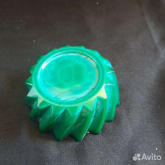 Пепельница малахитовое стекло СССР