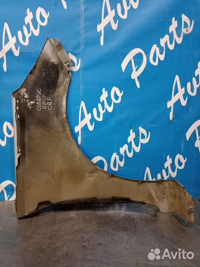 Хендай Солярис крыло переднее левое серебристое