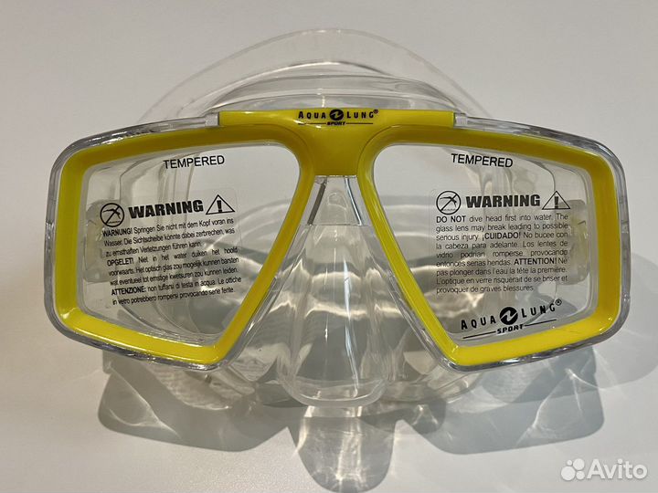 Комплект маска и трубка AquaLung Cozumel Pro жёлты