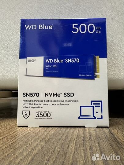 SSD 500Gb WD Blue SN570 (M.2 2280, PCIe, NVMe)