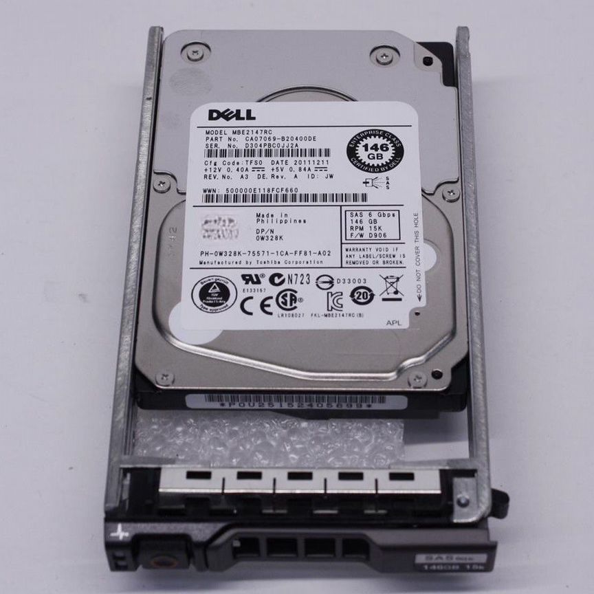 [W328K] Жесткий Диск Dell 146gb Sas 2.5 15k 6g W328k
