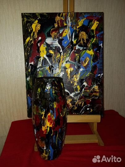 Картина и ваза абстракция