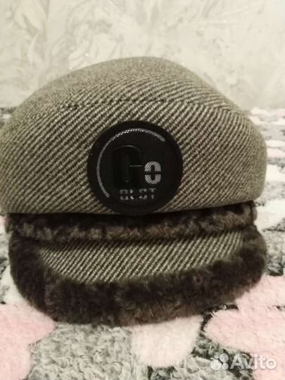 Шапка зимняя с мехом женская