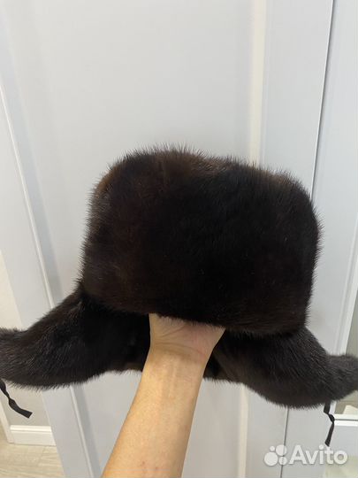 Норковая шапка мужская ушанка