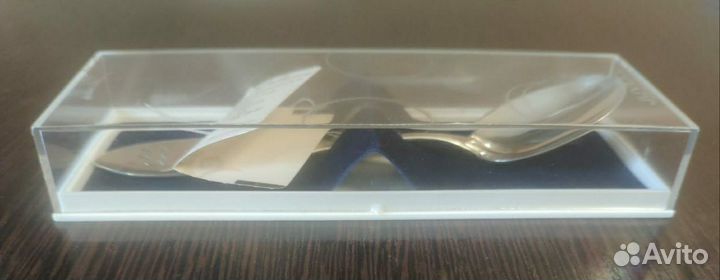 Ложка чайная серебряная 23г Водолей новая