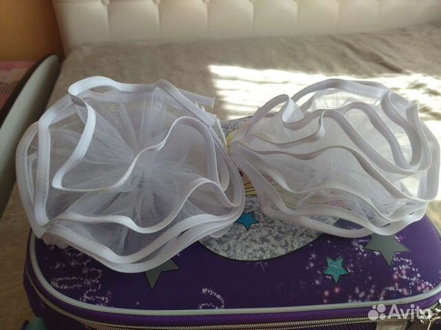 Банты для волос белые школьные