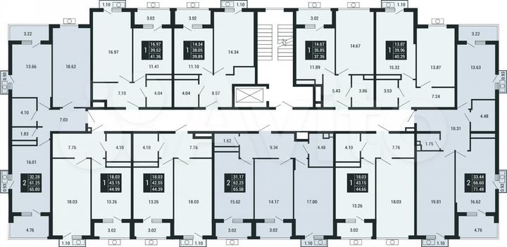 1-к. квартира, 40,3 м², 2/4 эт.