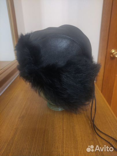 Шапка зимняя из натуральной кожи