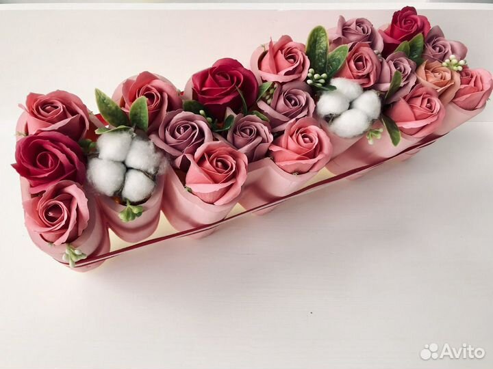 Букеты из мыльных роз