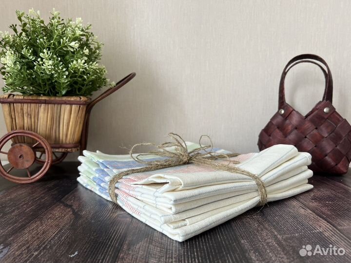 Кухонные полотенца СССР лен хлопок новые набор