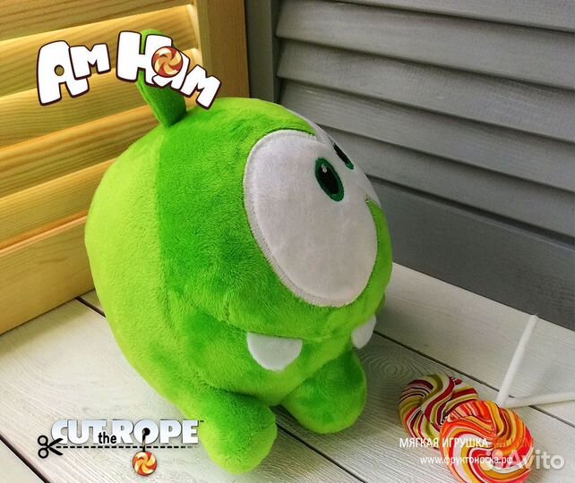 Мягкая игрушка Ам Ням Om Nom Cut the Rope