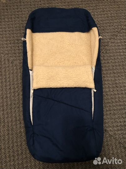 Зимний конверт в коляску на овчине