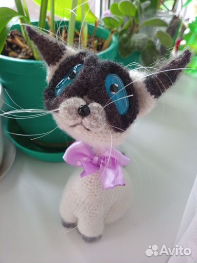 Вязаный котик-сфинкс