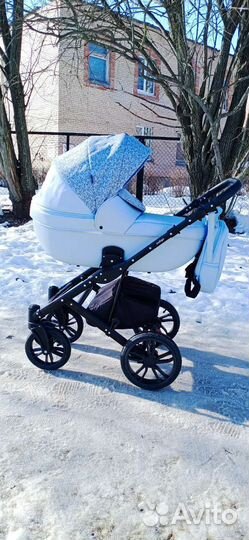 Коляска 2 в 1 Indigo эко кожа