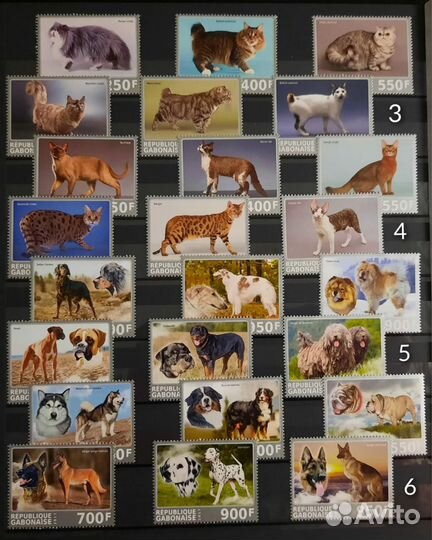 Коллекция марок фауна 60-90х 17 (чистые )
