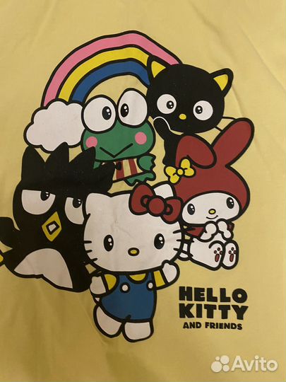 Футболка мужская hm новая желтая Hello Kitty