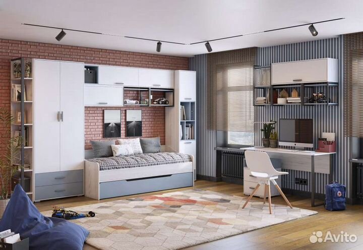 Детская кровать Стич с мягкими спинками