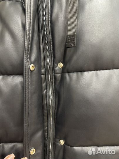 Пуховик женский экокожа
