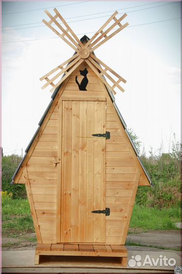 Дачный туалет деревянный SKU007