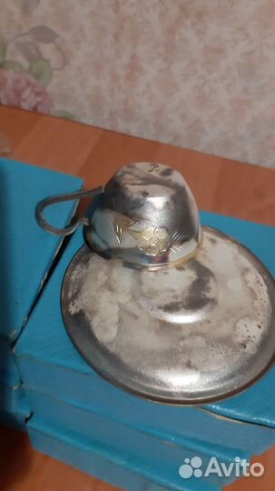 Мельхиоровые кофейные пары 6 щтук