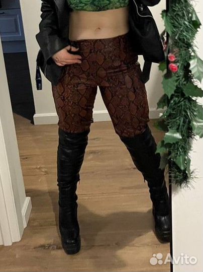Штаны женские окрас змея рептилия