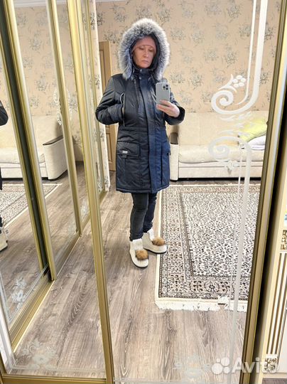 Зимняя куртка парка с капюшоном 46-48