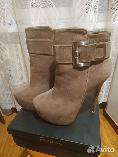 Ботильоны новые, замша