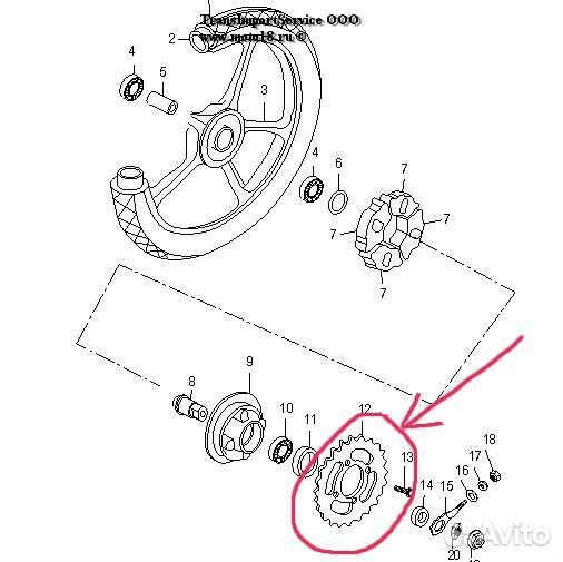 Венец (Z36) 428 (d54mm - 4 x 49mm) Альфа Астiv Нит