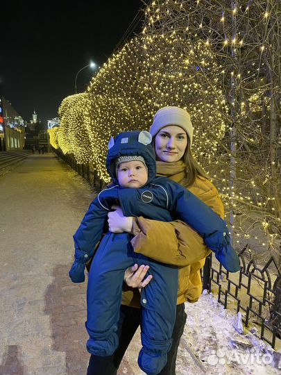 Детский зимний комбинезон Crokid р 80-86