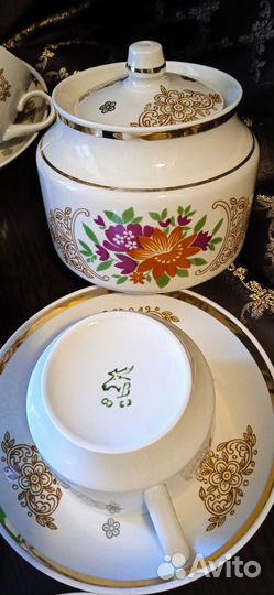 Чайный сервиз вербилки СССР, Золотая сетка