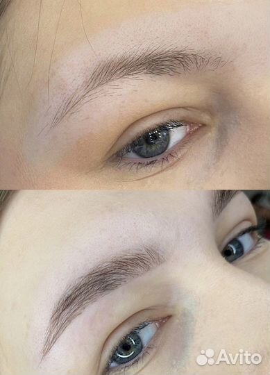 Коррекция бровей, окрашивание, ламинирование