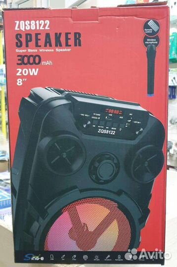 Колонки караоке с микрофоном