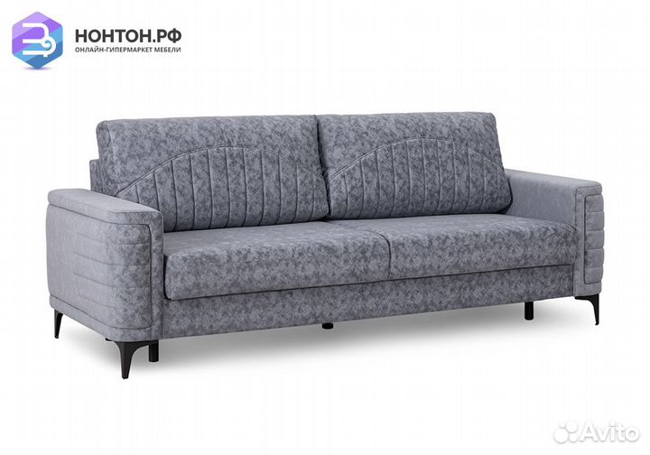 Диван тик-так Руди серо-синий